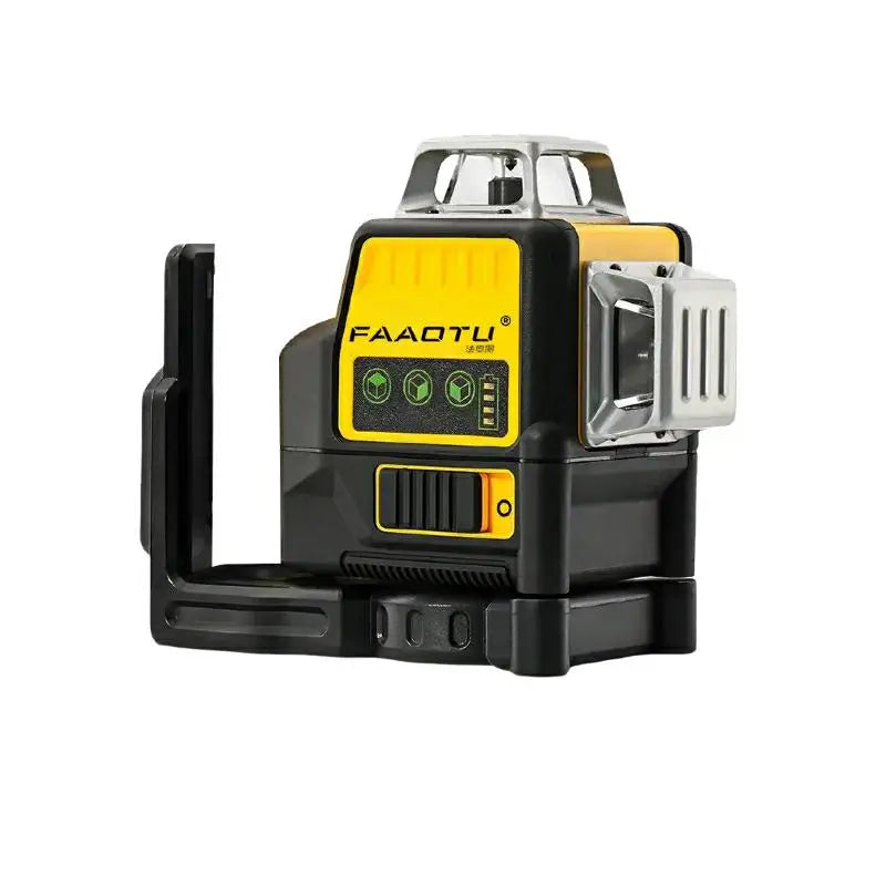 FAAOTU DW089LG 12 Lines 3 Sides 360 Degree Vertical 12V Lithium Battery Laser Level Horizontal Green Meter Outdoor