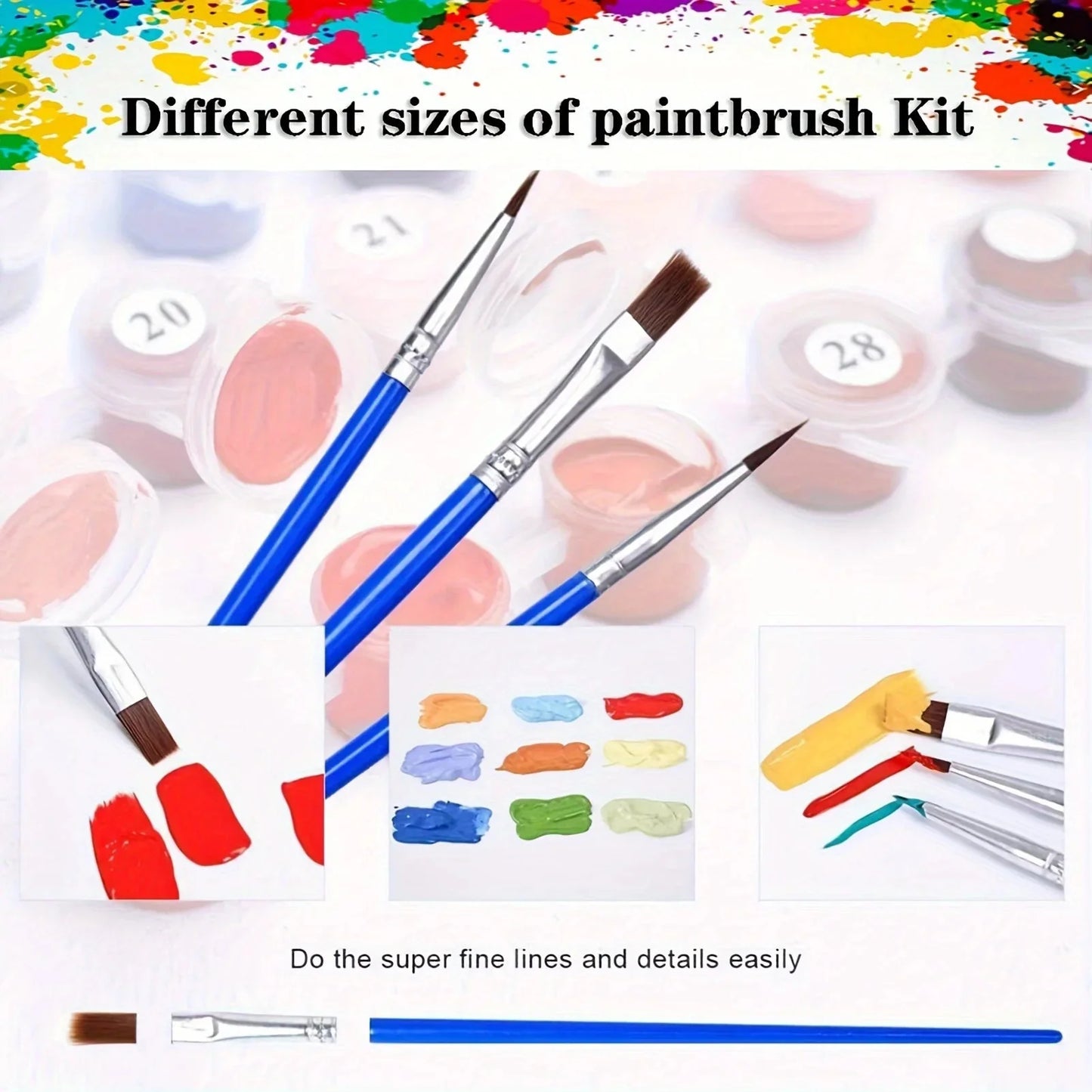 1pc Paint By Number Kits for Adults, 40x50cm/ 16x20inch, DIY Lavender Easy Oil Acrylic Painting By Numbers Kits Arts Crafts for