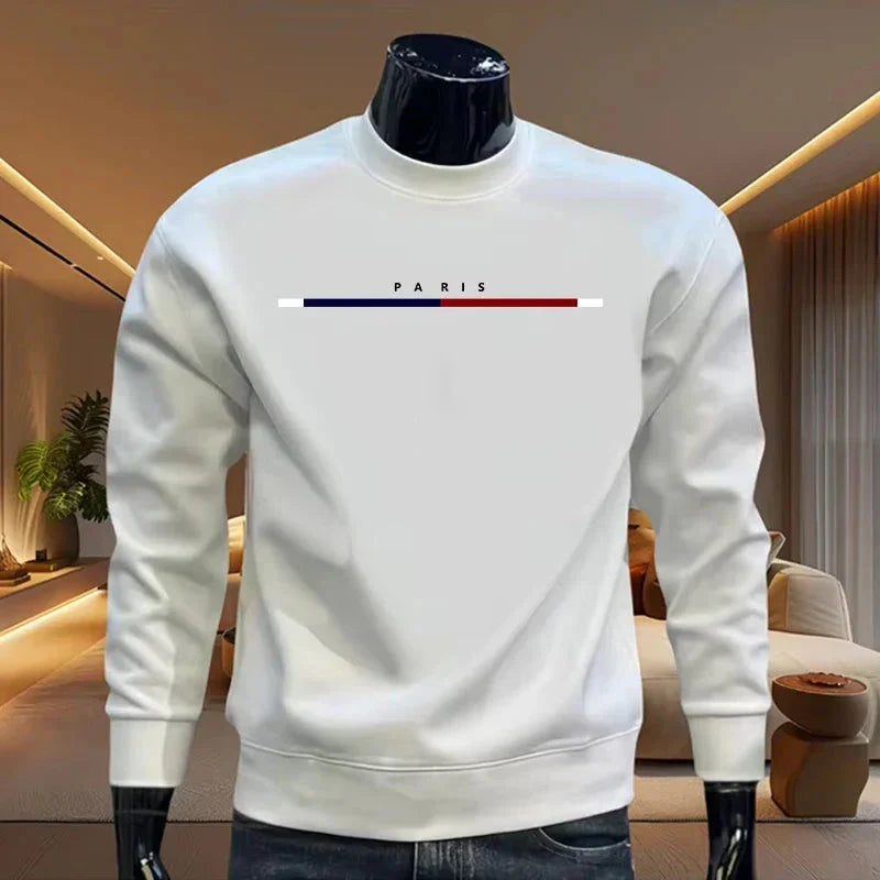 Paris Printing Mens Sweatshirts Casual O-Neck Tops Outdoors Sports Jogging Mens Clothing Gym Fitness Pullover Street Sportswear