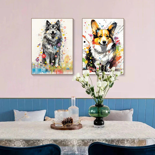 Animal Diamond Painting Graffiti Rhinestone Embroidery Dog Mosaic Cross Stitch Children Gift Art Handmade Home Decoration