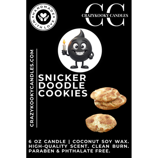 SNICKERDOODLE COOKIES - Funny Candle, Scented Coconut Soy Candle, 6oz