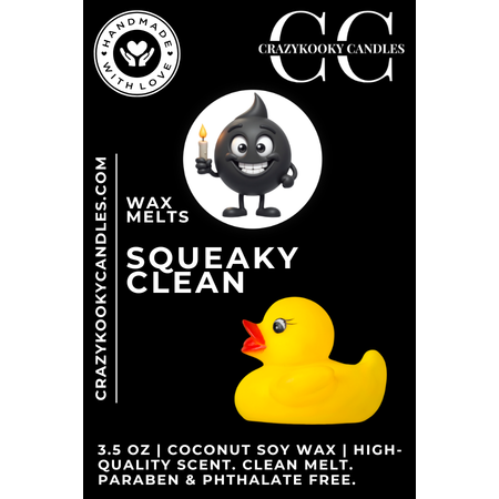 SQUEAKY CLEAN - Wax Melts, Scented Coconut Soy, 3.5oz