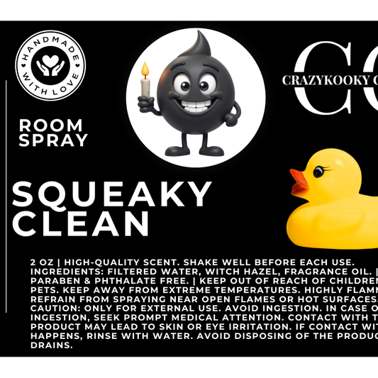 SQUEAKY CLEAN - Room Spray, 2oz