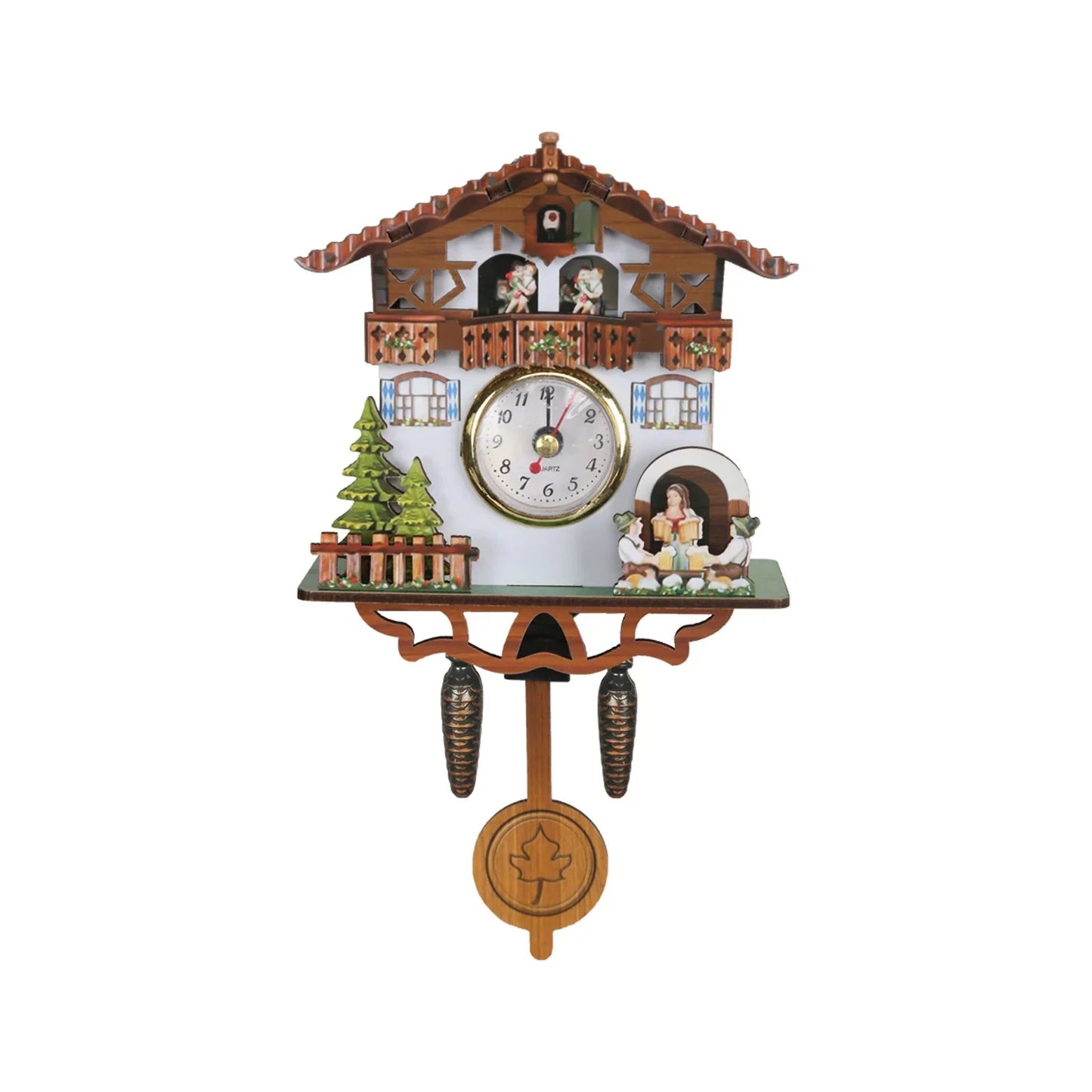 Wooden Hanging Wall Clock Bird Alarm Clock Cuckoo Clocks For Home Decoration Quartz Watch Decorative Home Decor