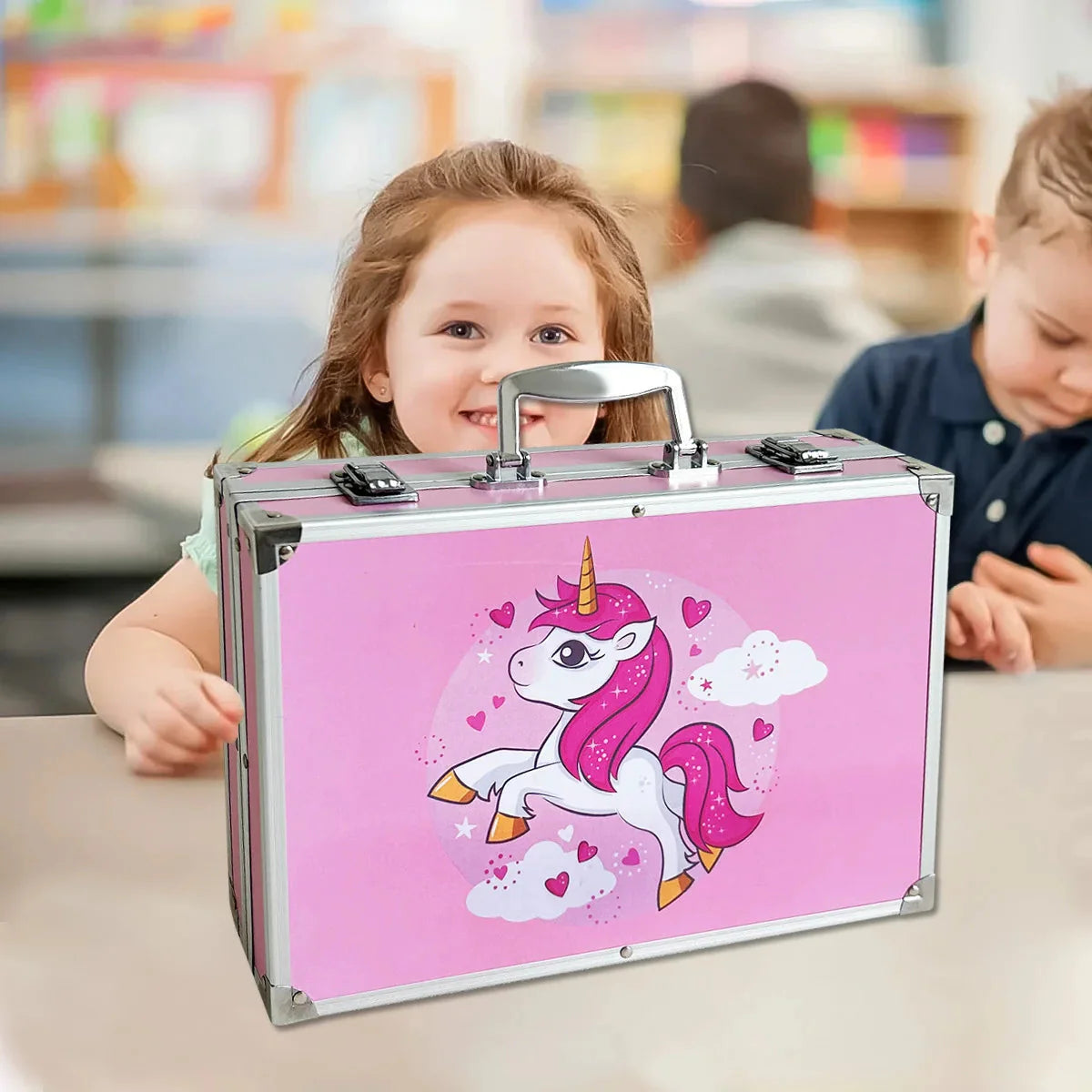 145 aluminum box art supplies for elementary school students, painting tools, children's brush sets, Christmas and New Year gift