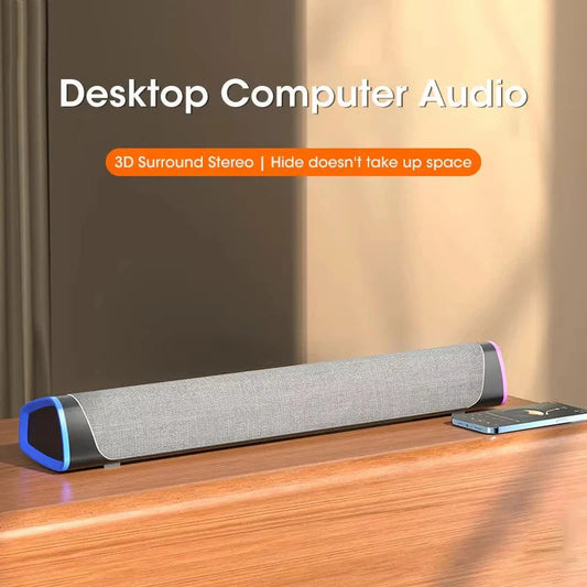 Bluetooth Speaker Bar Stereo Sound Subwoofer For Macbook Laptop Notebook PC Wired Loudspeaker Music Player