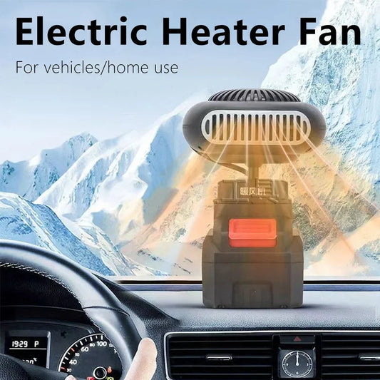 Electric Power Warm Air Blower Fan Heater Portable Small Space Heater Car Window Defogger Power Tool Parts Battery Powered