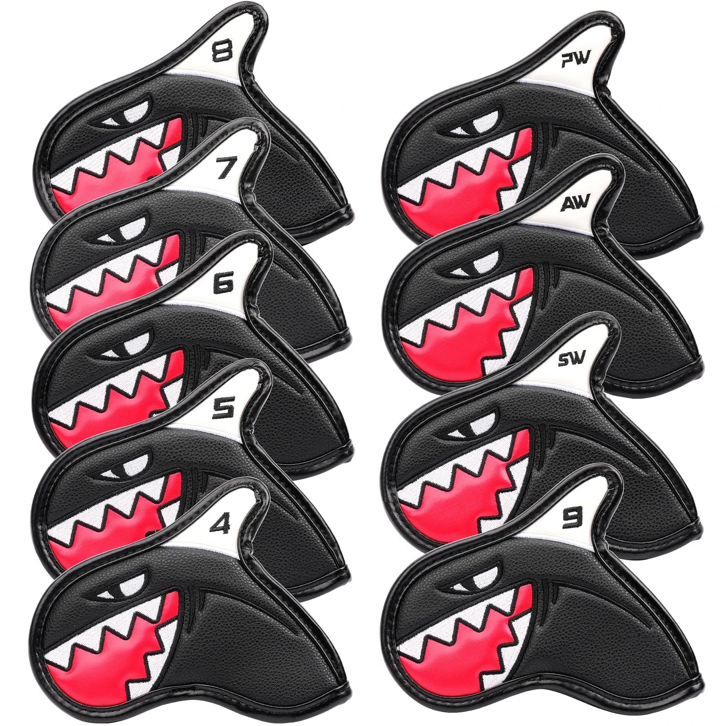 New 9pcs / Set Cool Golf Irons Headcovers #4-9PAS Golf Iron Set Head Covers for Man Women