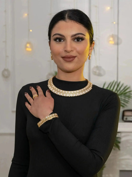 HOT Jewelry Sets For Woman Wedding Parties Jewellery Necklace Earrings Rings Bracelets For Gift Plating18k With CZ White shell