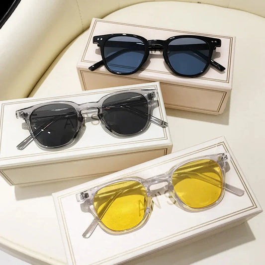New Vintage Square Sunglasses Women Men Luxury Brand Small Round Sun Glasses Female Small Eyewear Sunglasses for Male Female