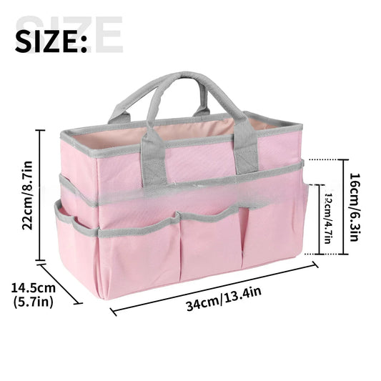 Art Supplies Teacher Portable Storage Bag, Gardening and Trimming Tool Bag, Craft Work Storage Bag, Portable Foldable Tote Pouch
