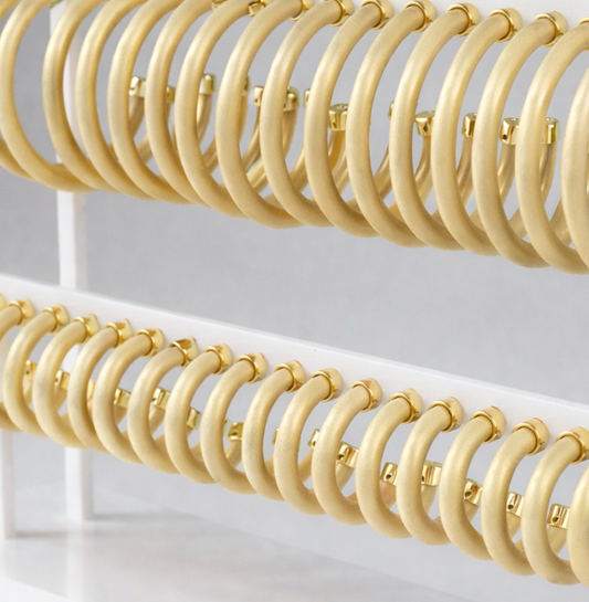 Brushed Gold Hoop Earrings