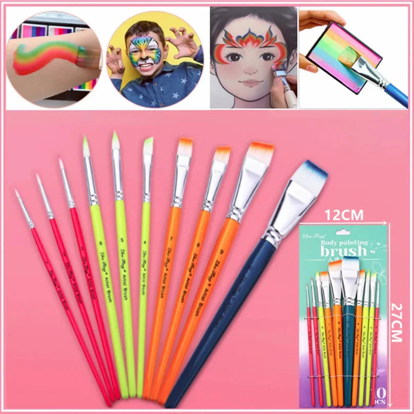 10pcs Multifunctional Art Painting Brushes Set Artist Art Painting Hook Line Watercolor Gouache Oil Painting Brush Art Supplies