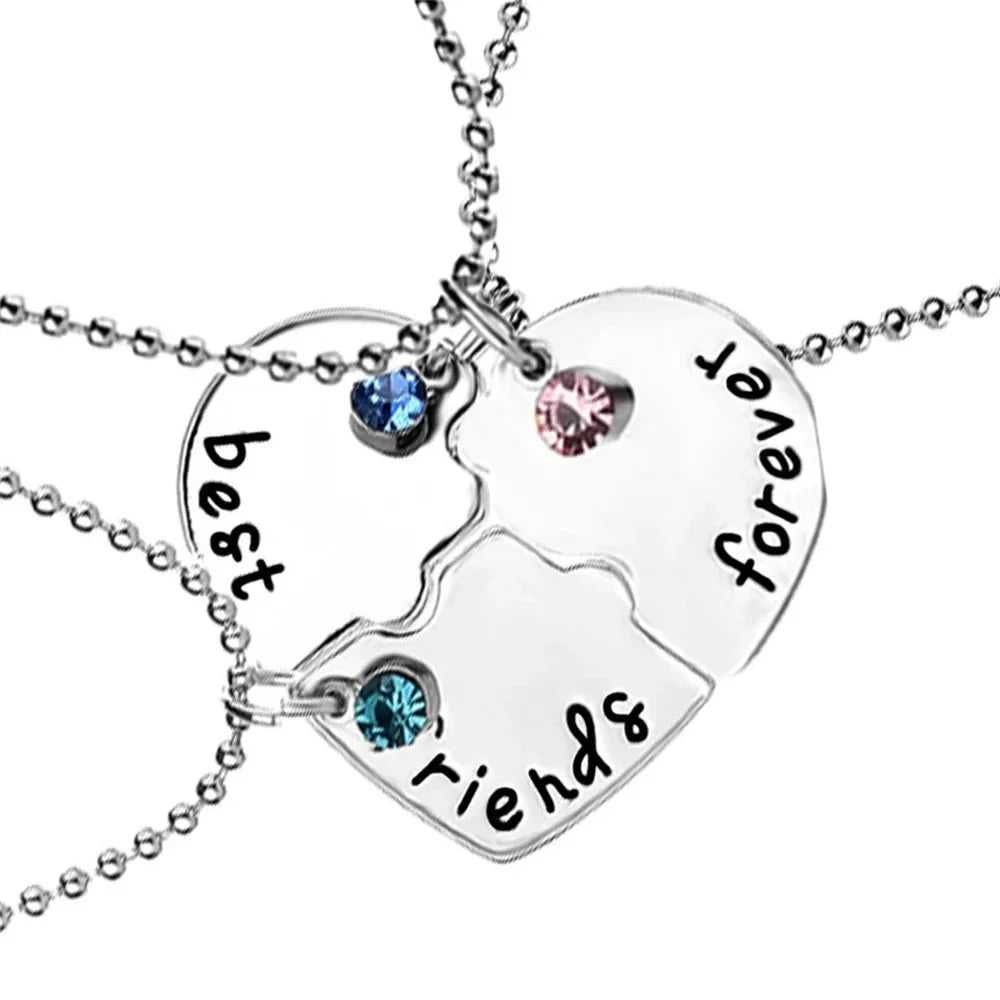 New Best Friends Necklace For Women Girls Broken Heart Puzzle Musical Note Pendant Necklaces BFF Friendship Forever Jewelry Gift