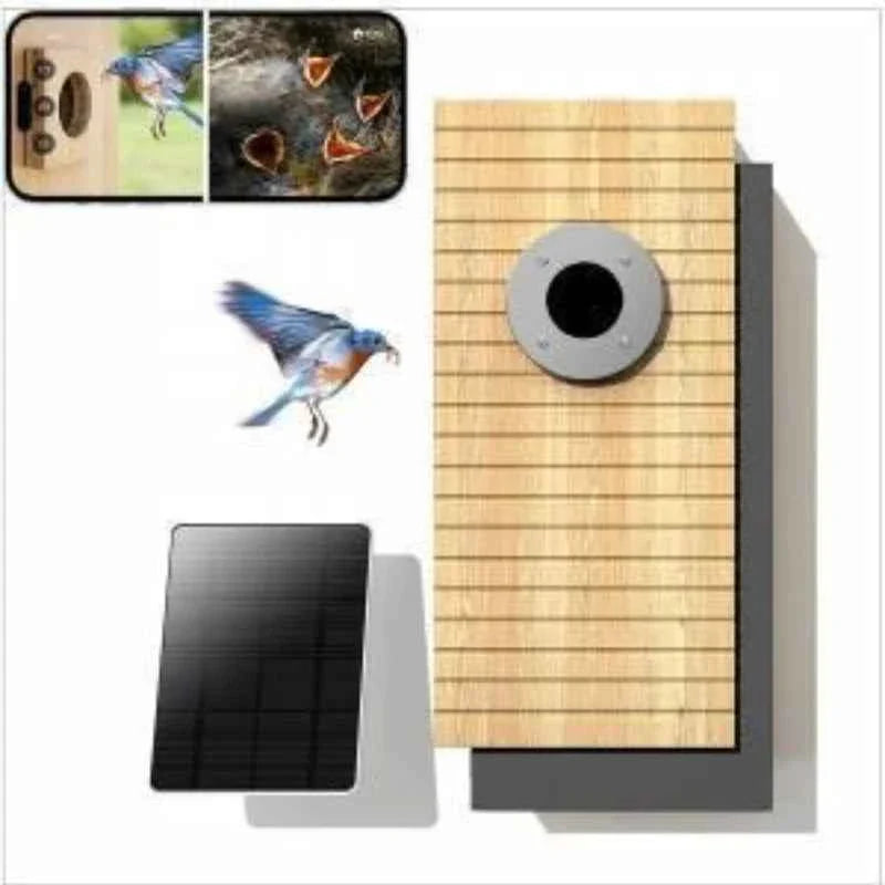 Wooden Pet Bird House Bird Hanging Warm Breeding Box Visual Viewing Outdoor Bird Cage Nest Rest Nurturing Young Cubs Place Box