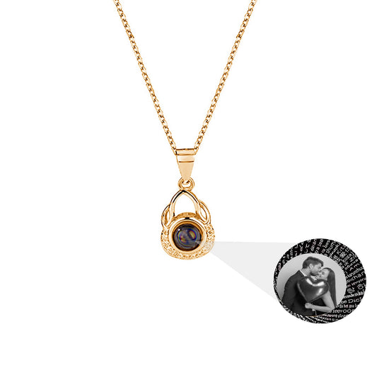 Valentine's Day Gift Photo Custom Projection Necklace Simple Shaped Projection Necklace
