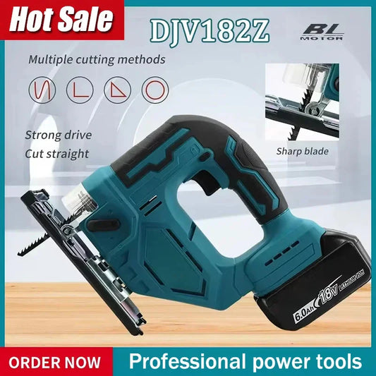 Fit Makita DJV182Z Cordless 18V Lithium Battery Rechargeable Electric Jig Saw Curve Saw Woodworking Cutting Multifunction Saw