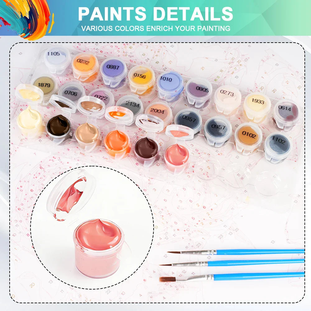 HUACAN Coloring By Numbers Mountain Landscape HandPainted Kits Home Decor Sea Painting Drawing Pictures By Numbers Diy Gift Art