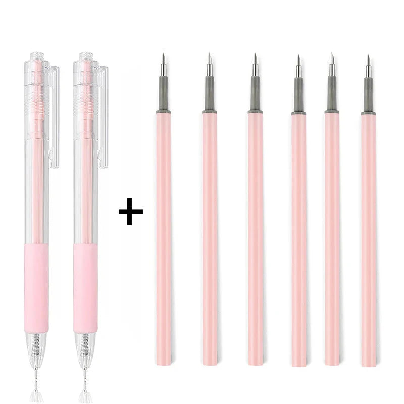 1/8pcs Art Utility Knife Pen Knife Pen Refill Set Paper Cutting Tool Precision Scrapbooking Sticker Cutter DIY Craft Supplies