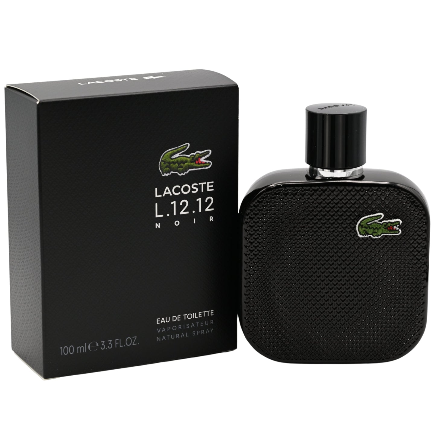 Lacoste L.12.12 Noir 3.3 oz EDT Spray for Him – Elegant Long Lasting Fragrance