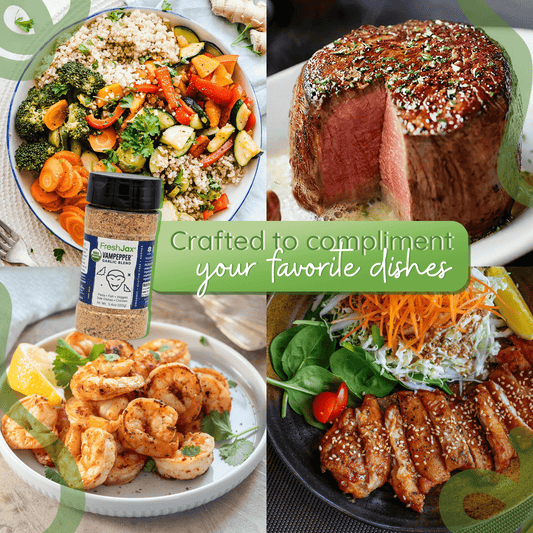 VamPepper® Garlic Pepper Blend – Low Sodium Bold & Smoky Garlic Seasoning