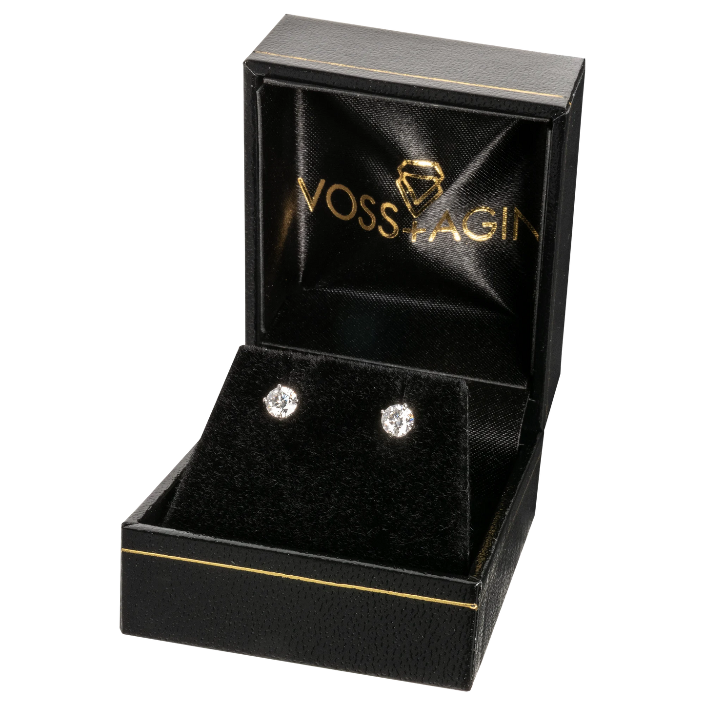 4.00 CTW Lab Grown Diamond Bezel Martini Stud Earrings in 14K White or Yellow Gold