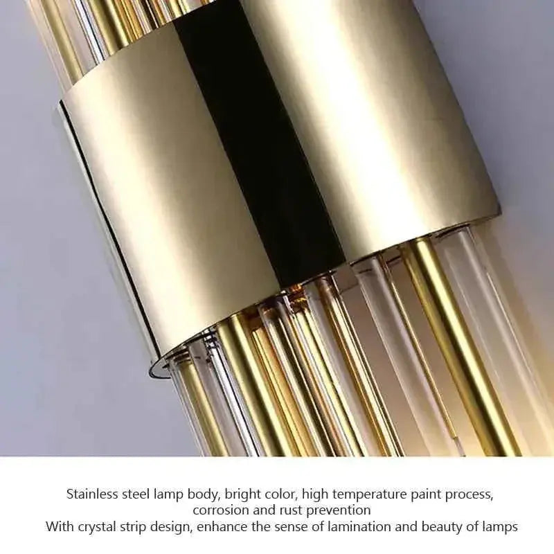 Modern LED Crystal Wall Sconce - Luxury K9 Crystal Indoor Wall Lamp for Bedroom & Hallway