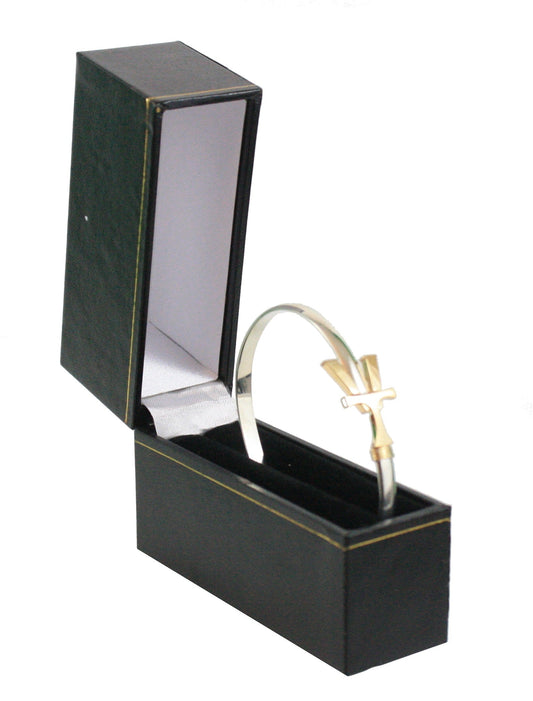 Vermont Hook Bracelet with Gold 'VT' - 5mm Band - 7 Inch