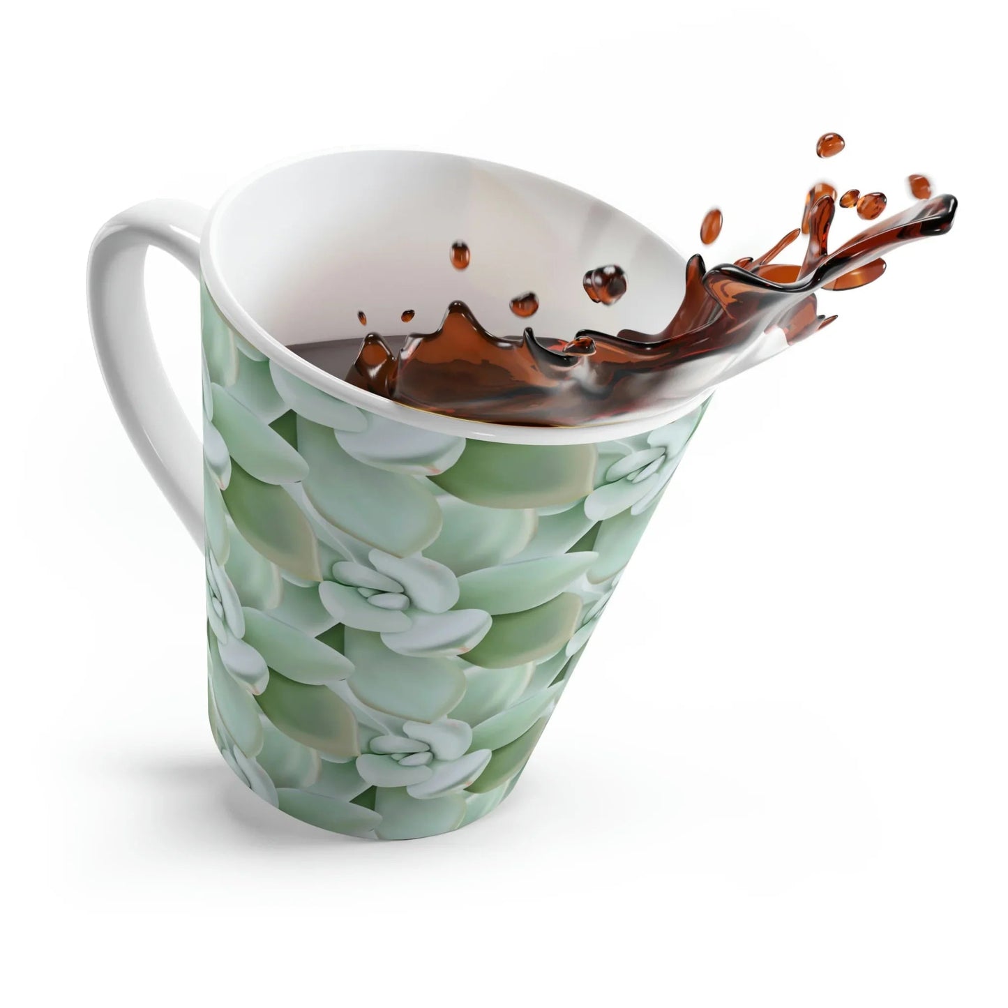 Pachyveria Haagei Succulent Pattern Ceramic Mug 12 oz