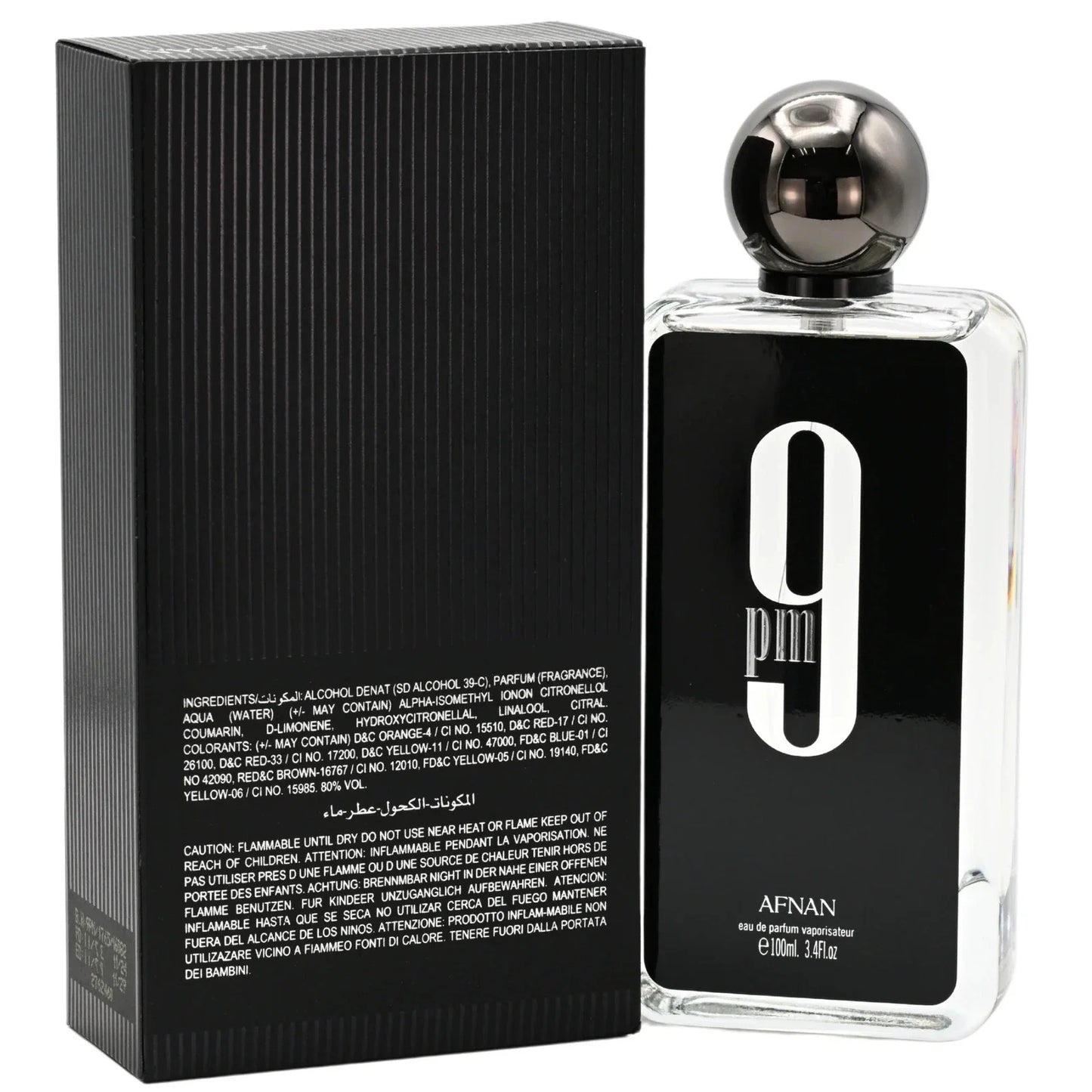 Afnan 9PM Eau De Parfum for Men EDP 3.4 oz