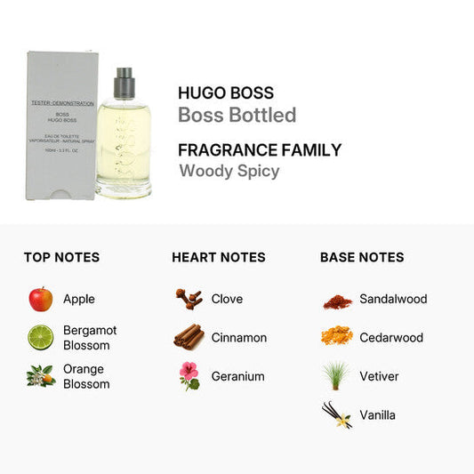 Hugo Boss Men's Boss Bottled EDT Spray 3.3 oz New Tester