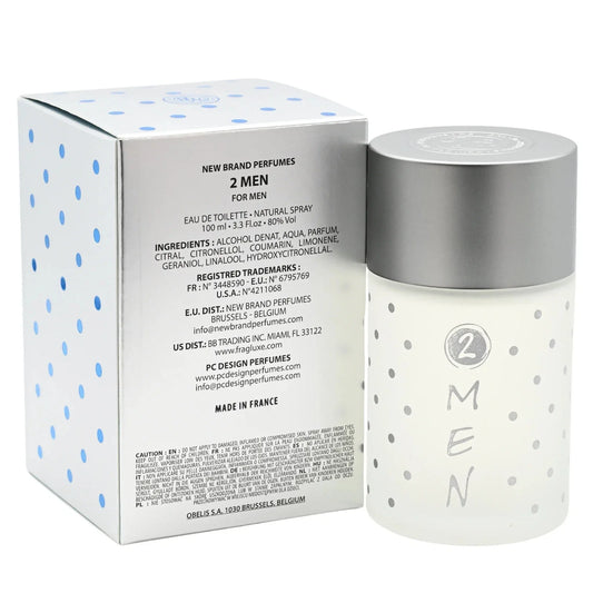New Brand 2 Men for Men 3.3 oz EDT Spray