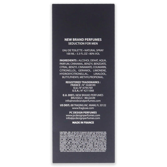 Seduction by New Brand for Men EDT Spray 3.3 oz