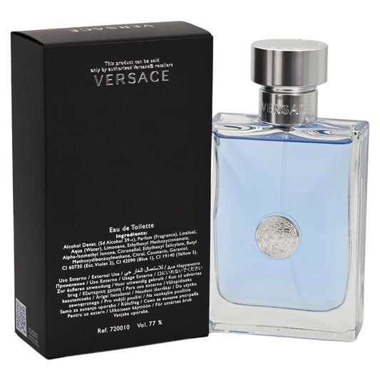Versace Pour Homme Eau de Toilette for Men – 3.4 oz Fresh Citrus Woody Fragrance