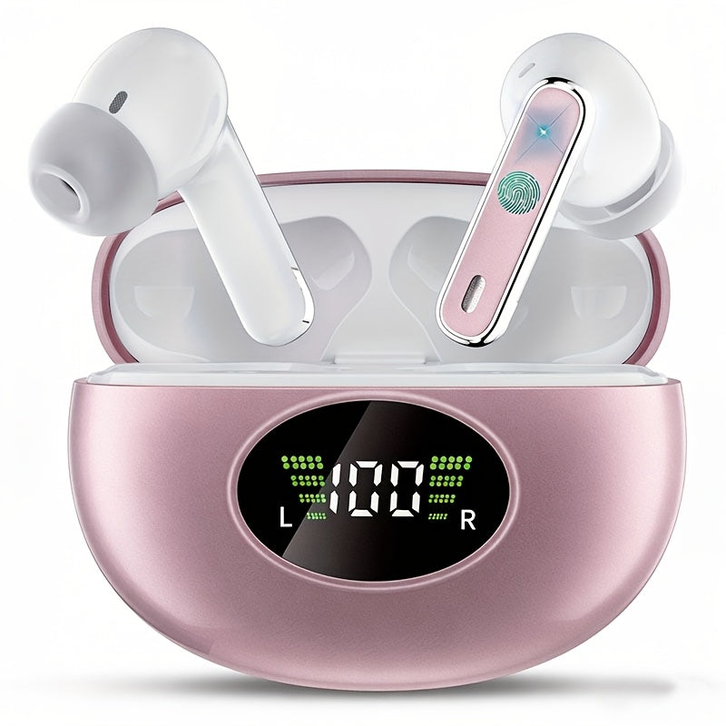 Bluetooth Earphones, Bluetooth Earbuds, In Ear Earphones, Wireless Earphones, with LED Power Display Charging Case, Bluetooth 5.4 Earphones, True Wireless Bluetooth Earphones, Playback Time Of 40 Hours, Wireless Noise Cancell