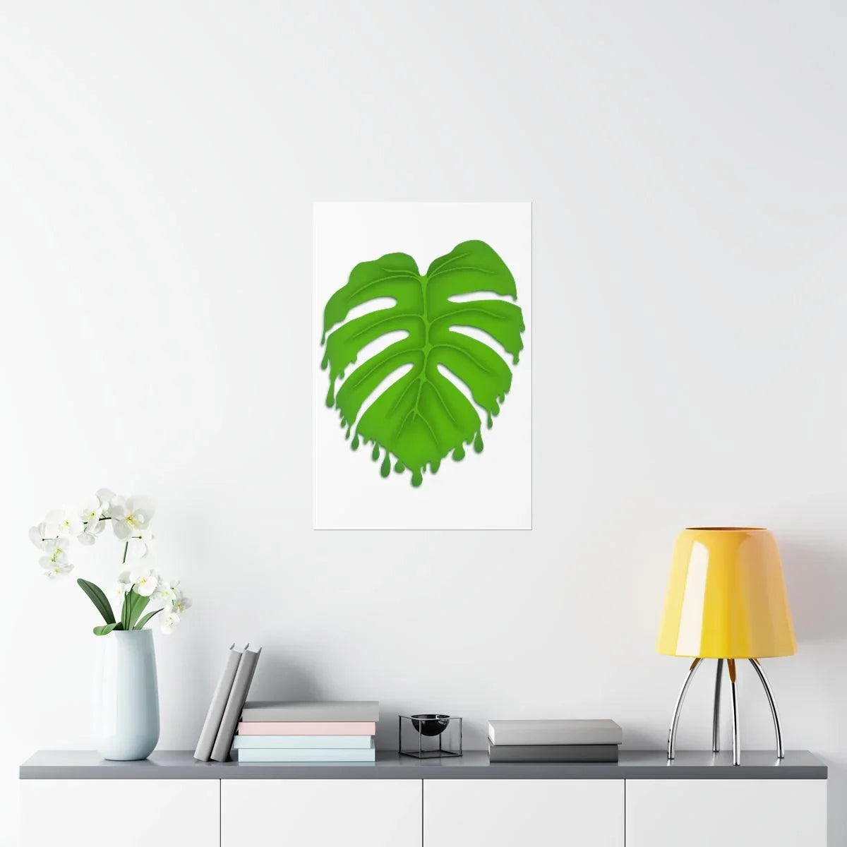 Melting Monstera Botanical Print – Unframed Wall Art