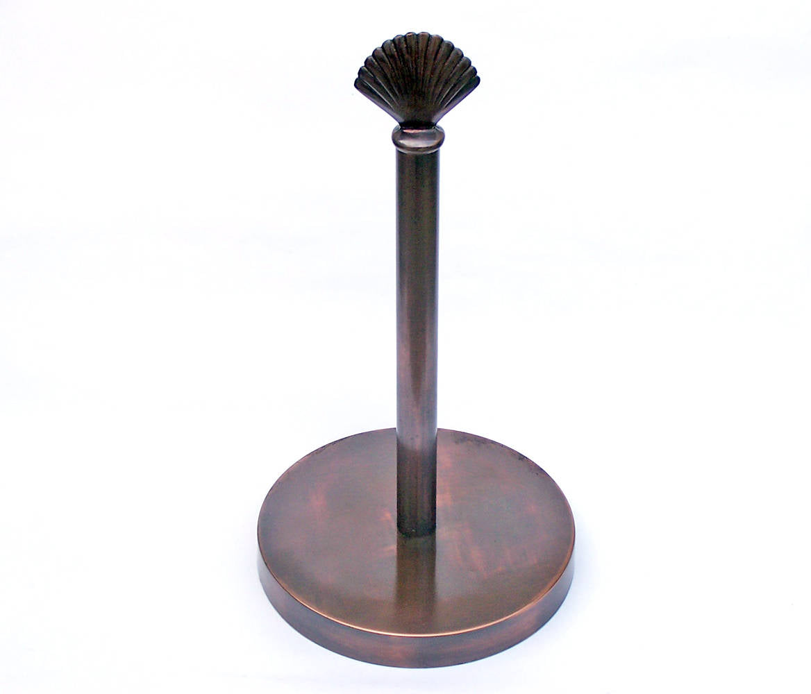 Antique Copper Sea Shell Paper Towel Holder 16""