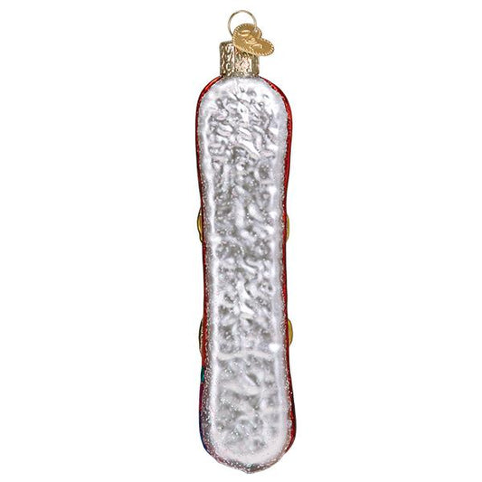 Snowboard Glass Ornament