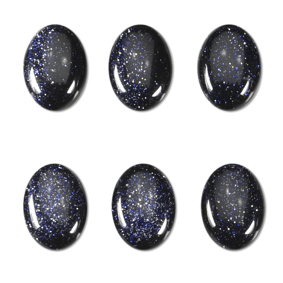 Blue Goldstone Oval Cabochon