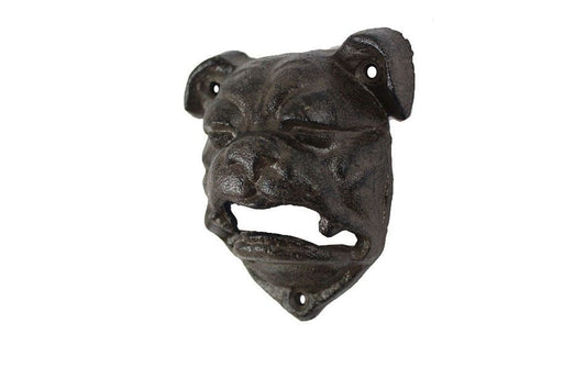 Cast Iron Bulldog Bottle Opener 4""