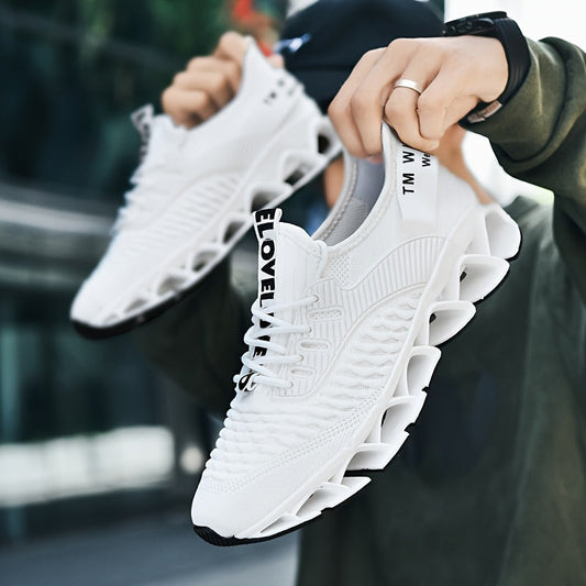 Athletic Footwear for Men - Cozy And Airy Sneakers, Practical, with a Soft Sole Ideal for Prolonged Standing, Featuring a Fish Scale Pattern for Gym Workouts, Walking, And Outdoor Pursuits