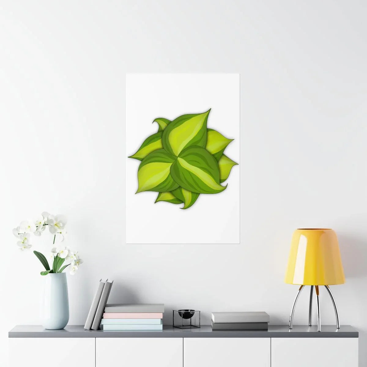 Philodendron Brasil Botanical Print – Unframed Wall Art