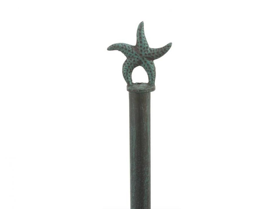 Seaworn Blue Cast Iron Starfish Paper Towel Holder 15""