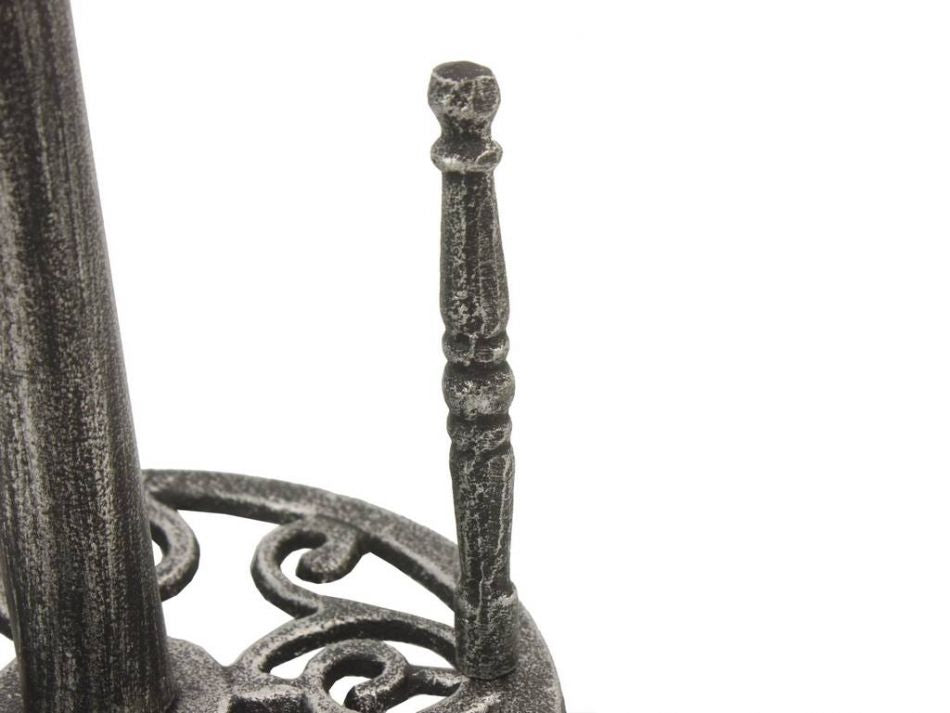 Antique Silver Cast Iron Starfish Paper Towel Holder 15""