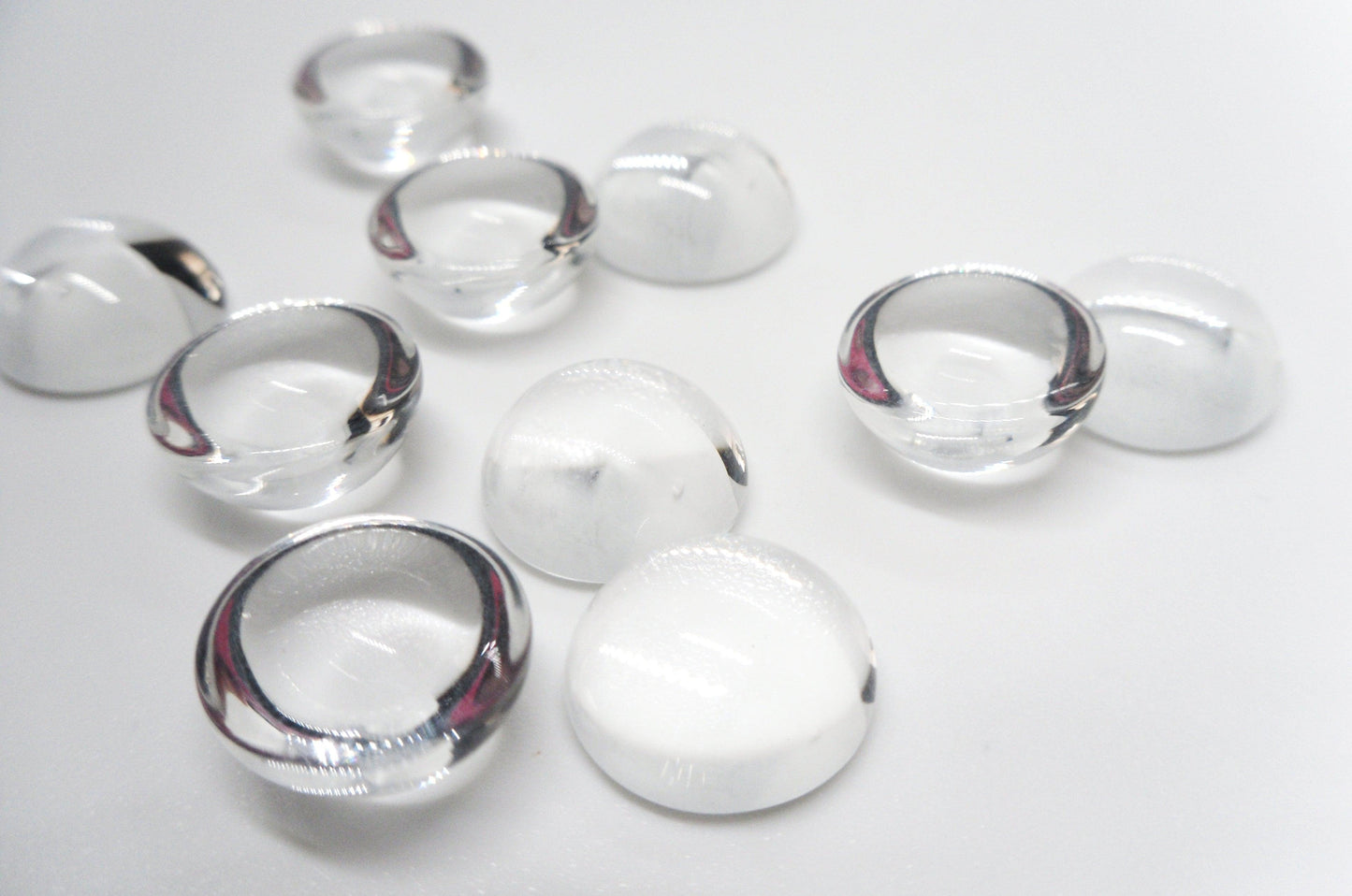 Clear Glass Round Cabochon