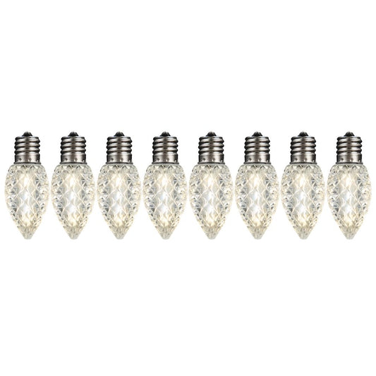 Warm White LED C-9 Lightbulbs - 25 Pack
