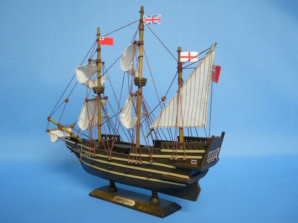 Wooden Mayflower Tall Model Ship 14""