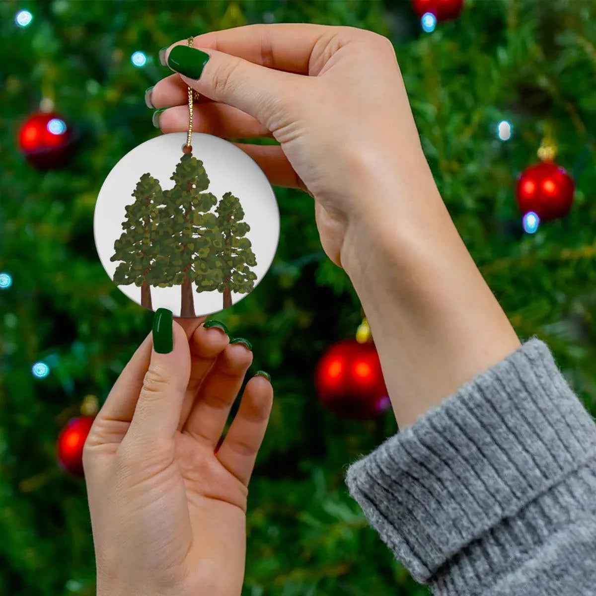 Coastal Redwood Ceramic Ornament