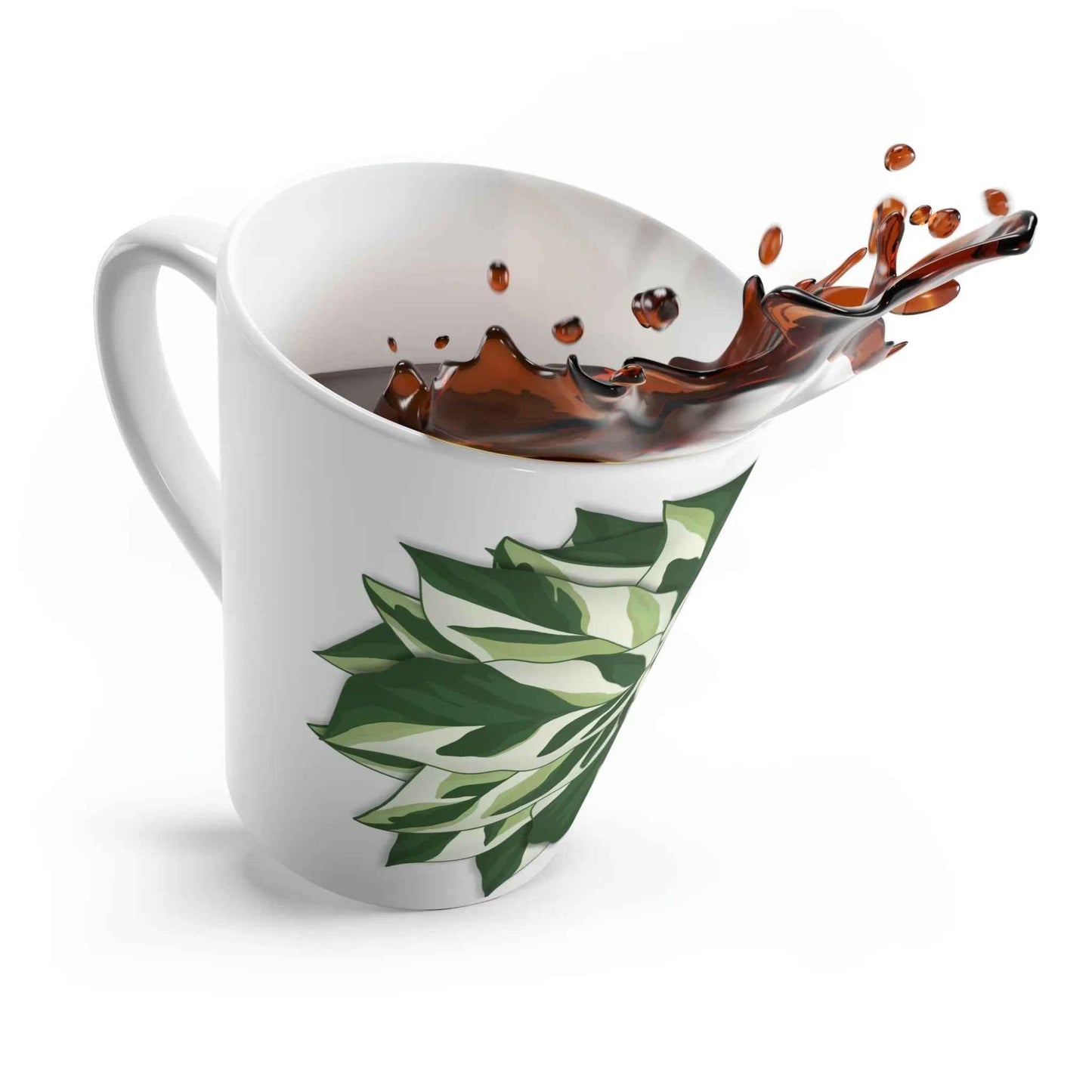 Calathea White Fusion Ceramic Mug 12 oz