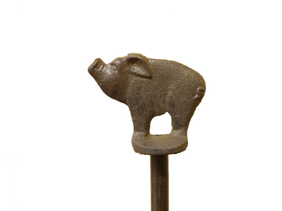 Cast Iron Pig Paper Towel Holder 15""
